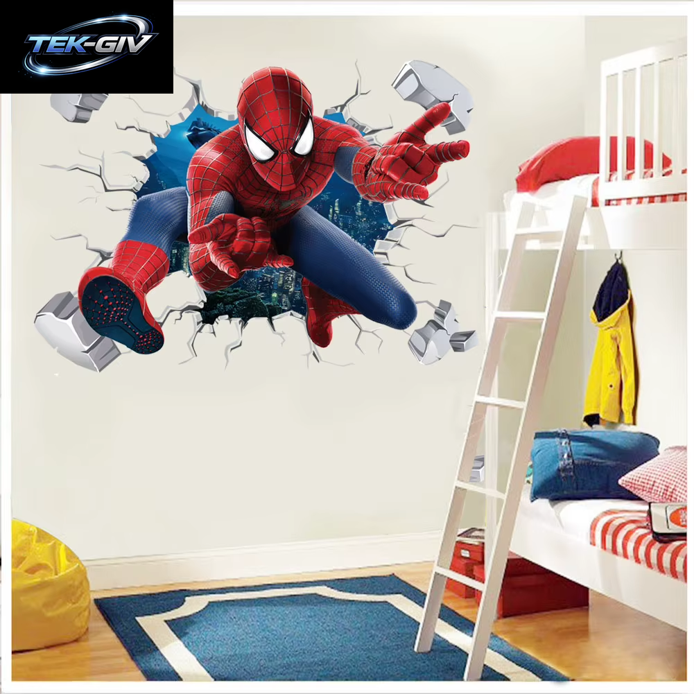 Spiderman Super Captain America Hulk Heroes Wandaufkleber Für Kinderzimmer, Zuhause, Schlafzimmer, Pvc-Dekor, Cartoon-Film, Wandaufkleber