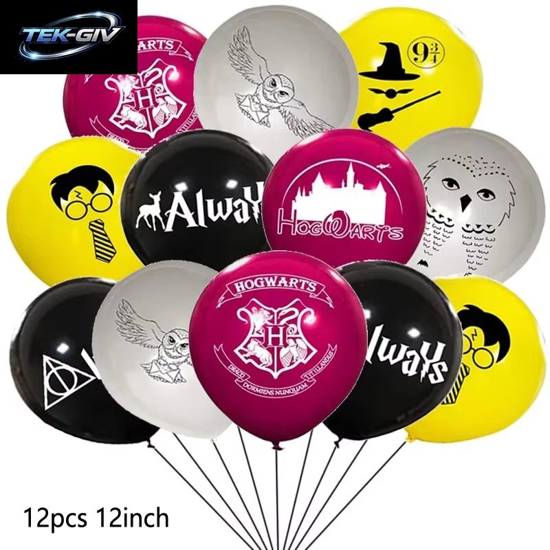 Harry Potter Ballon Hogwarts Hintergrund Eule Schule Happy Birthday Banner Party Dekoration Tortendekoration Einweg-Tischgeschirr