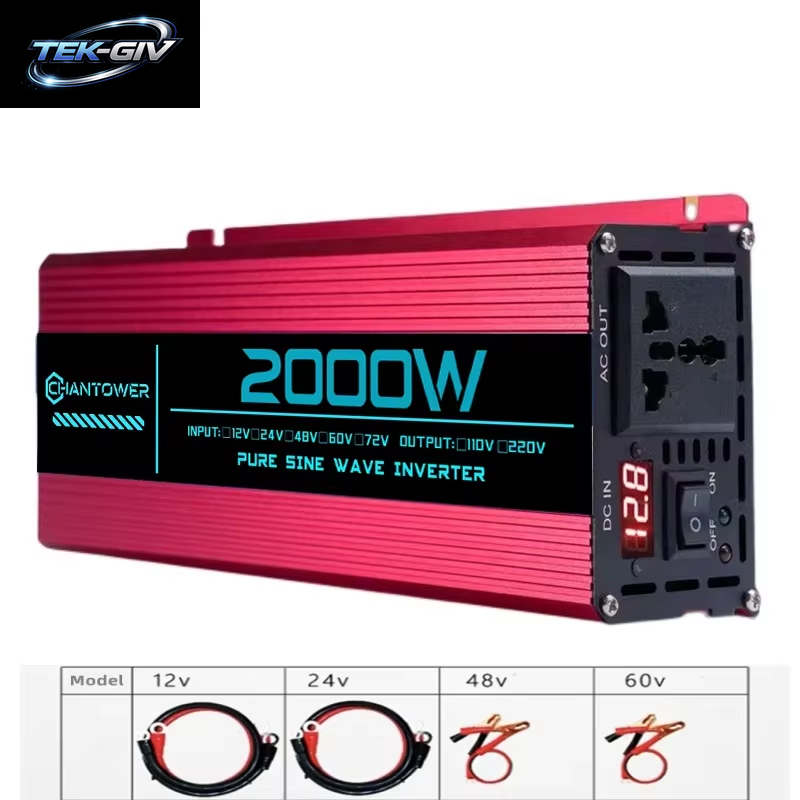 Reiner Sinus-Wechselrichter DC 12 V/24 V/48 V/60 V/72 V Zu AC 110 V/220 V 6000 W 5000 W 4000 W 3000 W 1600 W Konverter Auto Solar Power Inverter