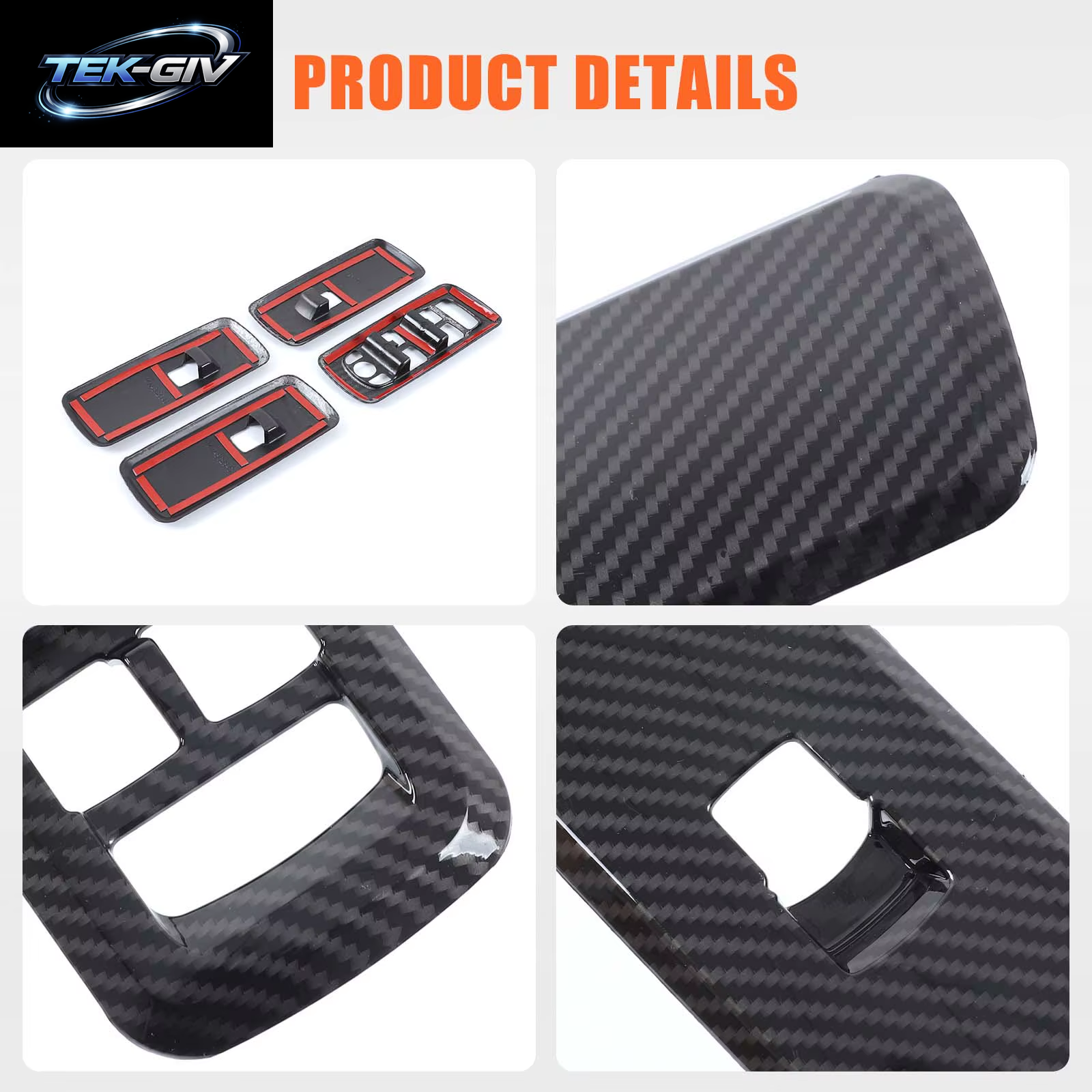 ABS Carbon Auto Fensterheber Schalter Taste Panel Abdeckung Trim Für Land Rover Discovery 4 2010-2016 Für Range Rover Sport 2010-2013