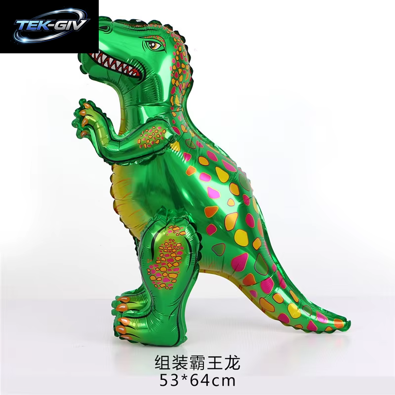 3D Stehender Dinosaurier Ballon Cartoon T Rex Dino Folienballon Für Party Dekoration Kindergeburtstag Partyzubehör