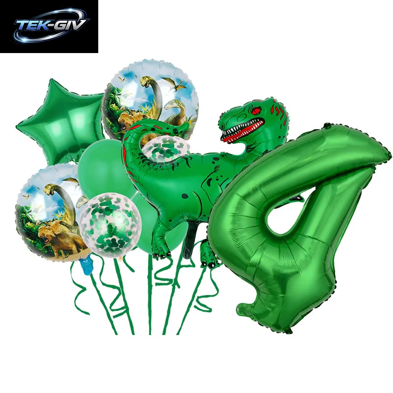 Dinosaurier Geburtstag Party Dekoration Papier Geschirr Set Tassen Teller Tischdecke Thema Luftballons Glücklich Hintergrund Liefert Für Kinder Jungen