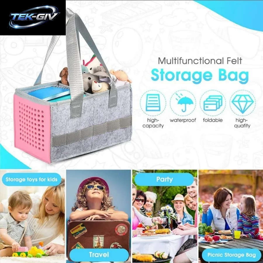 Filz-Tragetasche, Kompatibel Mit Toniebox-Starter-Set Und Tonies-Figuren Für Reisen, Zuhause, Filztuch, Musikspielzeug, Falttasche