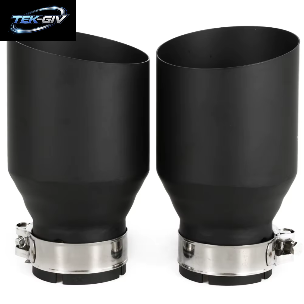 1 PC Edelstahl Universal Auspuffanlage Endrohr Auto Auspuffrohr Einzelne Gerade Schwarz Schalldämpfer Spitze Für Mitsubishi Mazad