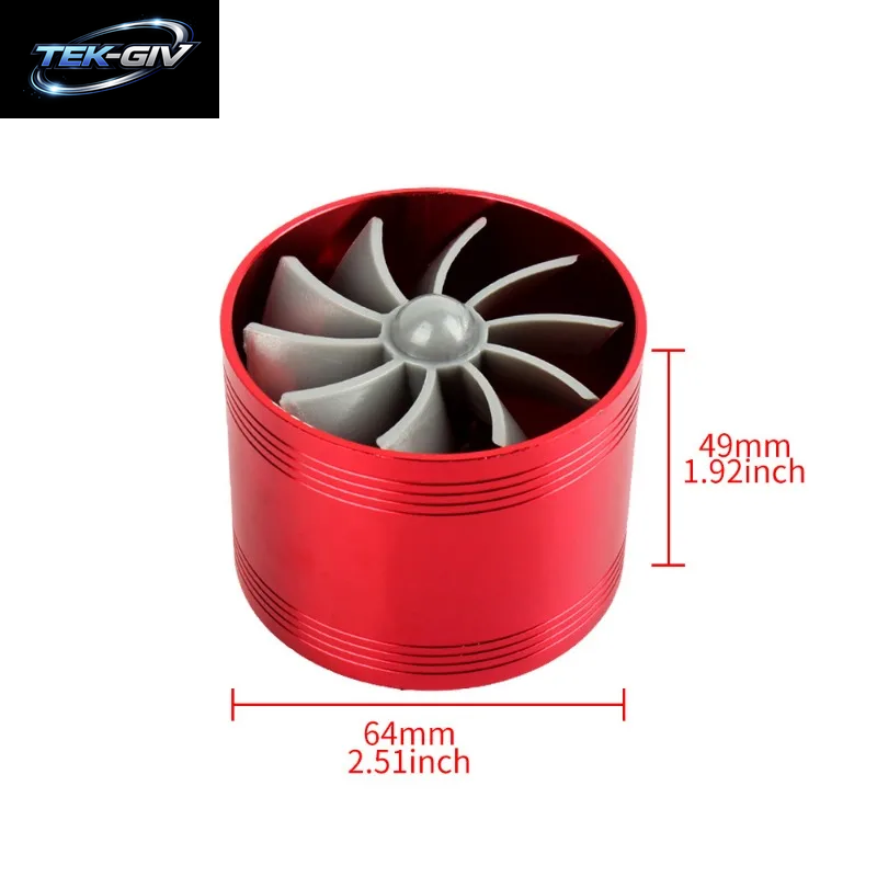 Einseitige Auto Lufteinlass Turbo Gas Heizöl Saver Fan Turbo Kompressor Turbine Motor Turbolader Power Modifiziertes Zubehör