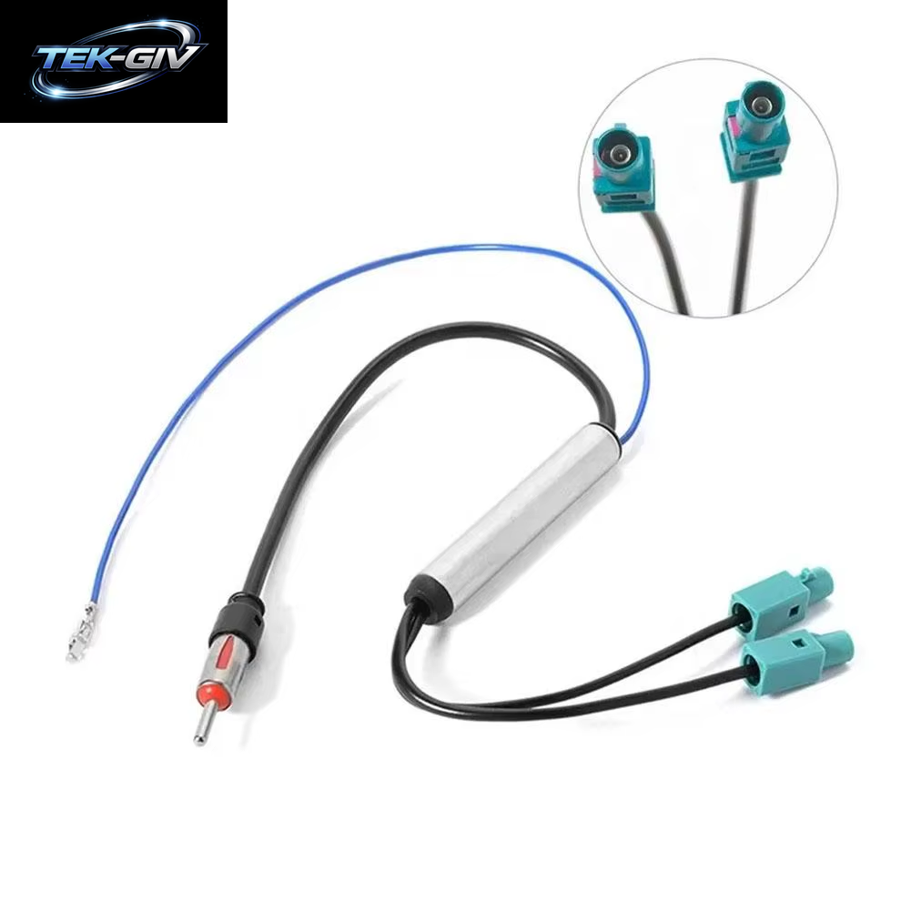 Auto Spezielle Radio Antenne AM/FM Audio Radio Signal Verstärker Dual Fakra RF Radio Antenne Antenne Adapter Für AUDI 18,1 ZOLL