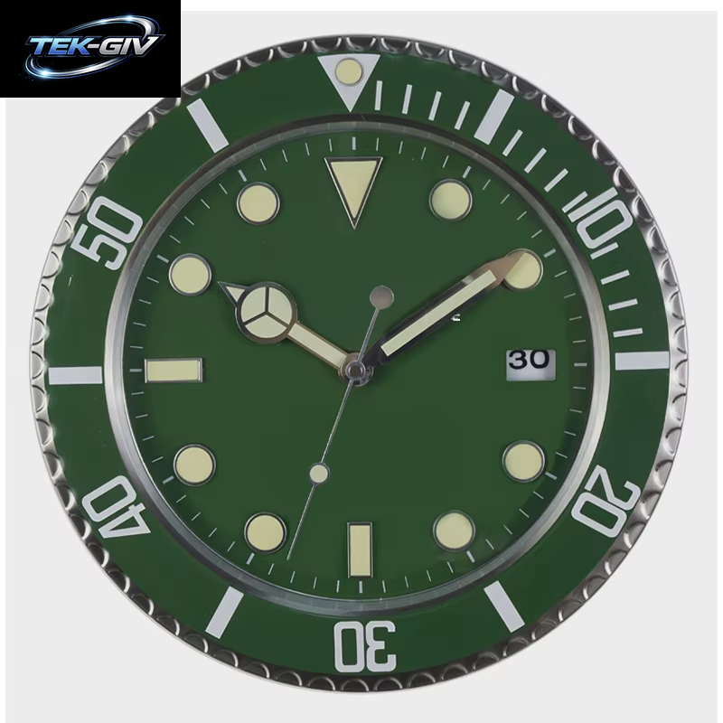 34 Cm Luxus Kreative Wanduhr Moderne Metall Design Kunst Wanduhr Hause Große Digitale Leucht Schlafzimmer Dekoration Uhr