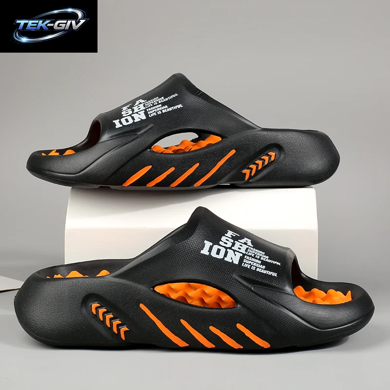 Sommer Herren Massage-Hausschuhe Indoor Outdoor Sandalen Strand Freizeitschuhe Weiche Sohle Slides Herren Flip-Flops Herrensandalen Große Größe 47