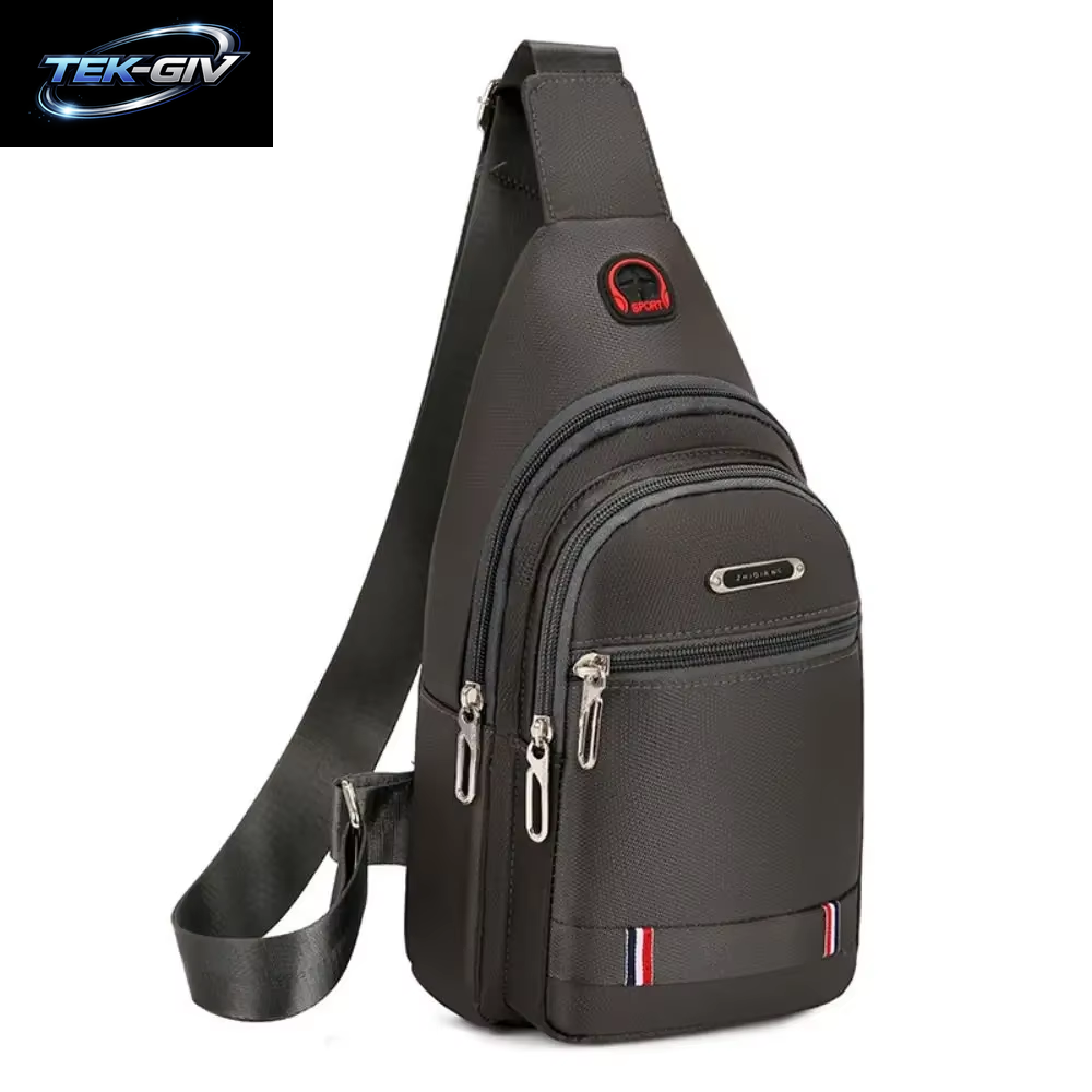 Schwarz Grau Braun Männer Messenger Bags Neue Rechteck Oxford Tuch Männer Umhängetasche USB Ladung Schulter Tasche Männlichen 3 Zipper Tasche