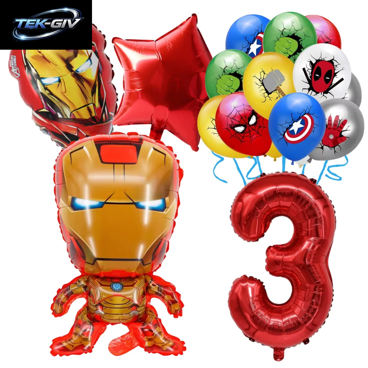 The Avengers Marvel Superheld Hulk Spider-Man Iron Man Ballon Latex Digitalballon Geburtstagsparty Babyparty the Avengers