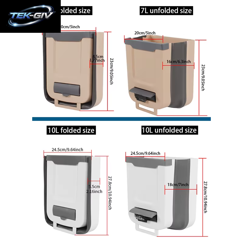 TYTXRV Camping-Autozubehör, Faltbarer Mülleimer, Großes Fassungsvermögen, Pp-Material, Leicht Zu Reinigen, Für Wohnwagen, Wohnmobil, Zuhause, Auto, Küche