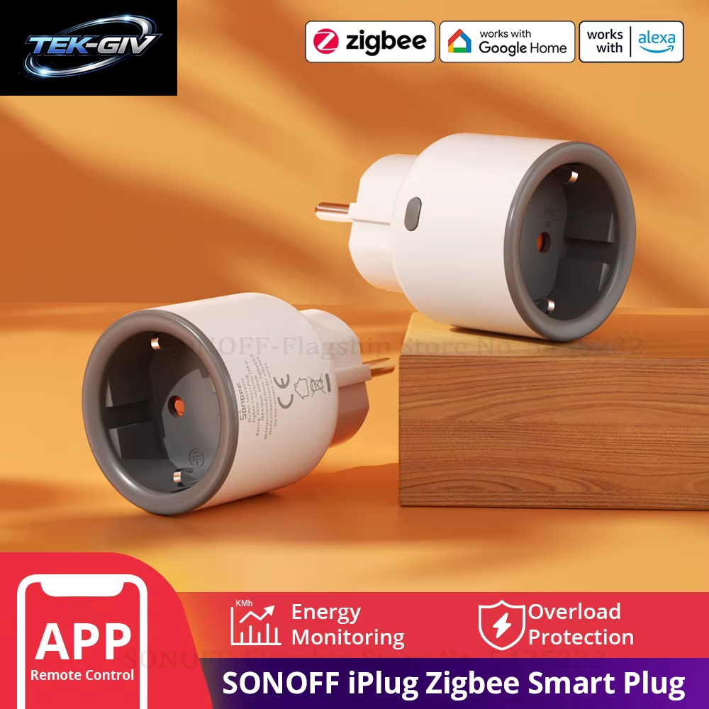 1-4 PCS SONOFF S60ZB EU Iplug Zigbee Smart Plug Energie Überwachung Drahtlose Steckdose Timer Smart Switch Arbeit Mit Google Home Alexa