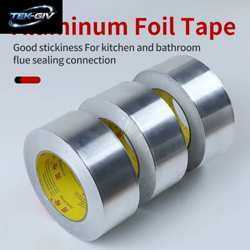 Hohe Temperaturbeständigkeit Aluminiumfolie Klebeband Küchenrohr Reparaturband Klebstoff Dichtungsfolie Wärmedämmung Auslaufsicheres Klebeband