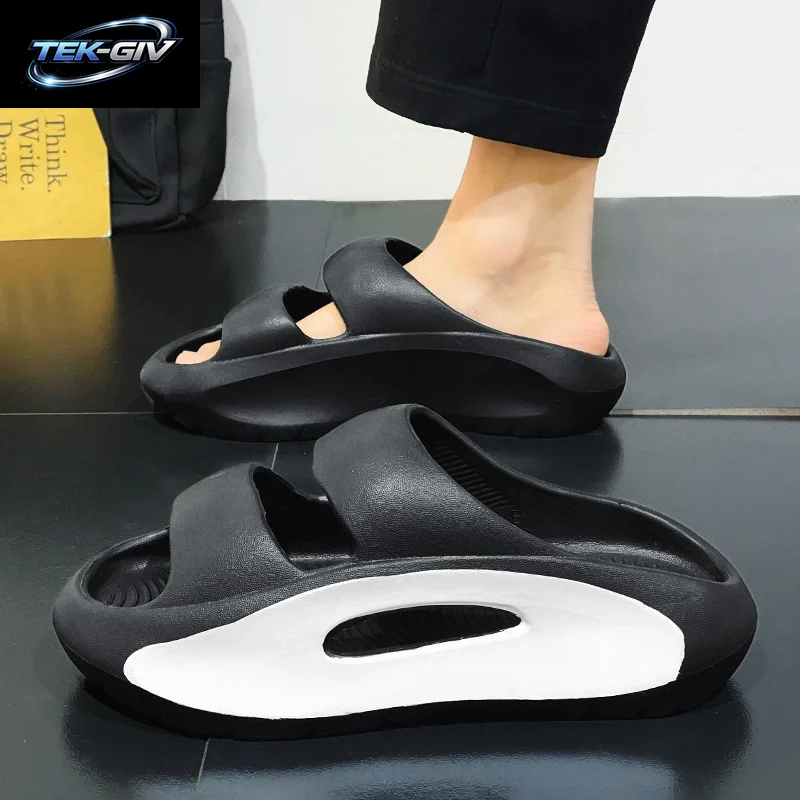Sommer Männer Hausschuhe Plattform Hausschuhe EVA Weichen Boden Indoor Hause Rutschen Leichte Strand Schuhe Im Freien Nicht Slip Frauen Hausschuhe