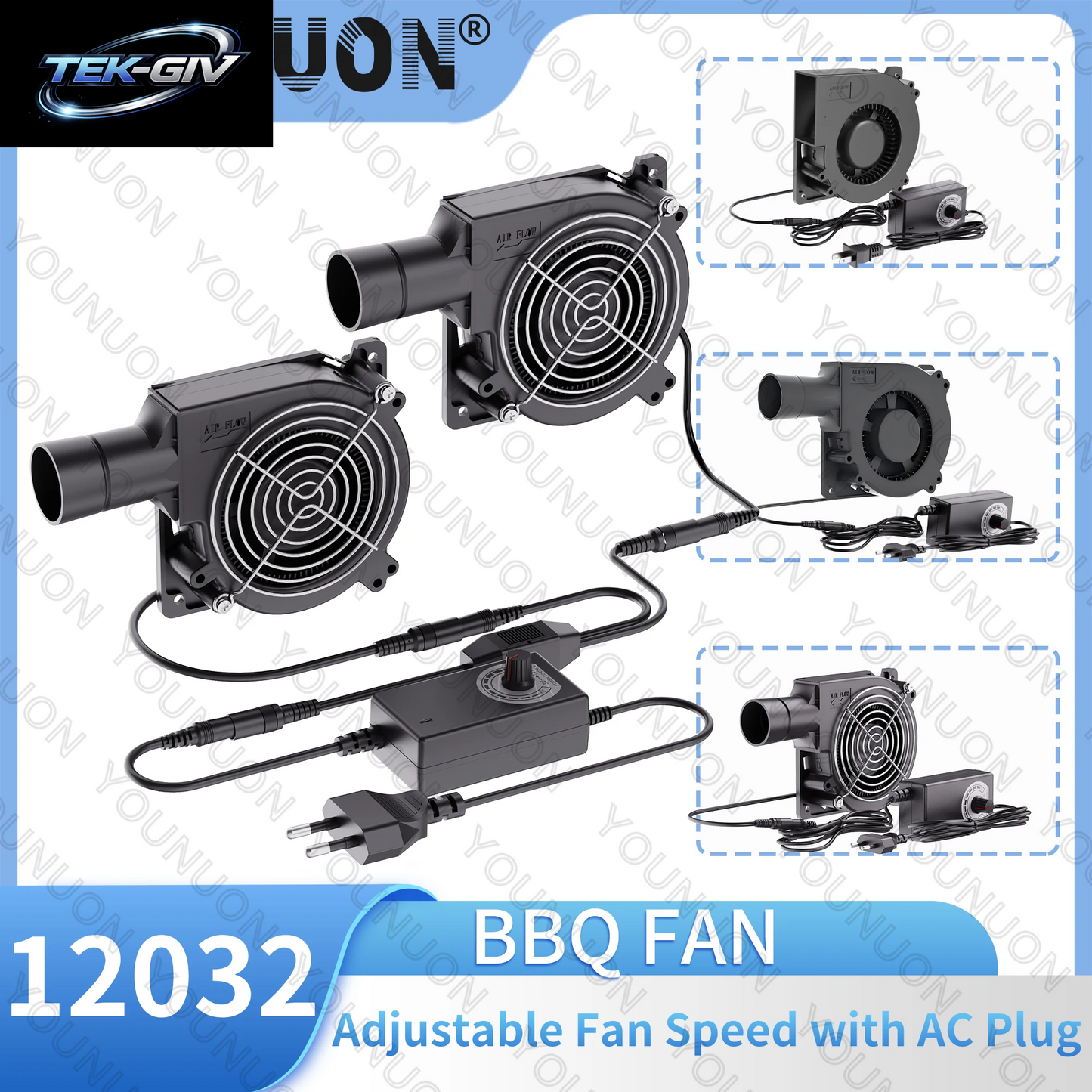 BBQ 120MM Gebläse DC 12V 120Mm X 32Mm Radial Lüfter Variable Geschwindigkeit Controller Grill Fan Für Camping Herd Kochen
