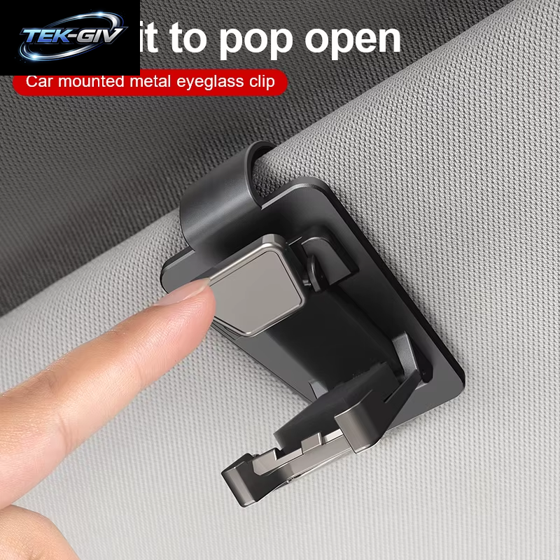 Drücken Sie -Typ Auto Brille Clip Metall Rahmen Auto Sonnenblende Brillen Halter Fall Auto Innen Sonnenbrille Lagerung Clip Organizer