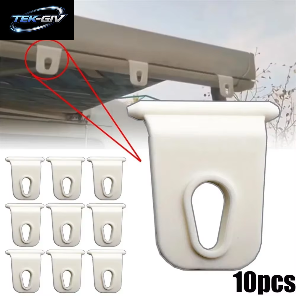 10 Stück Weiß/Schwarz Universal Markise Kleiderhaken Racks Für RV Camper Caravan Party Lichthalter RV Markisenhaken Zubehör