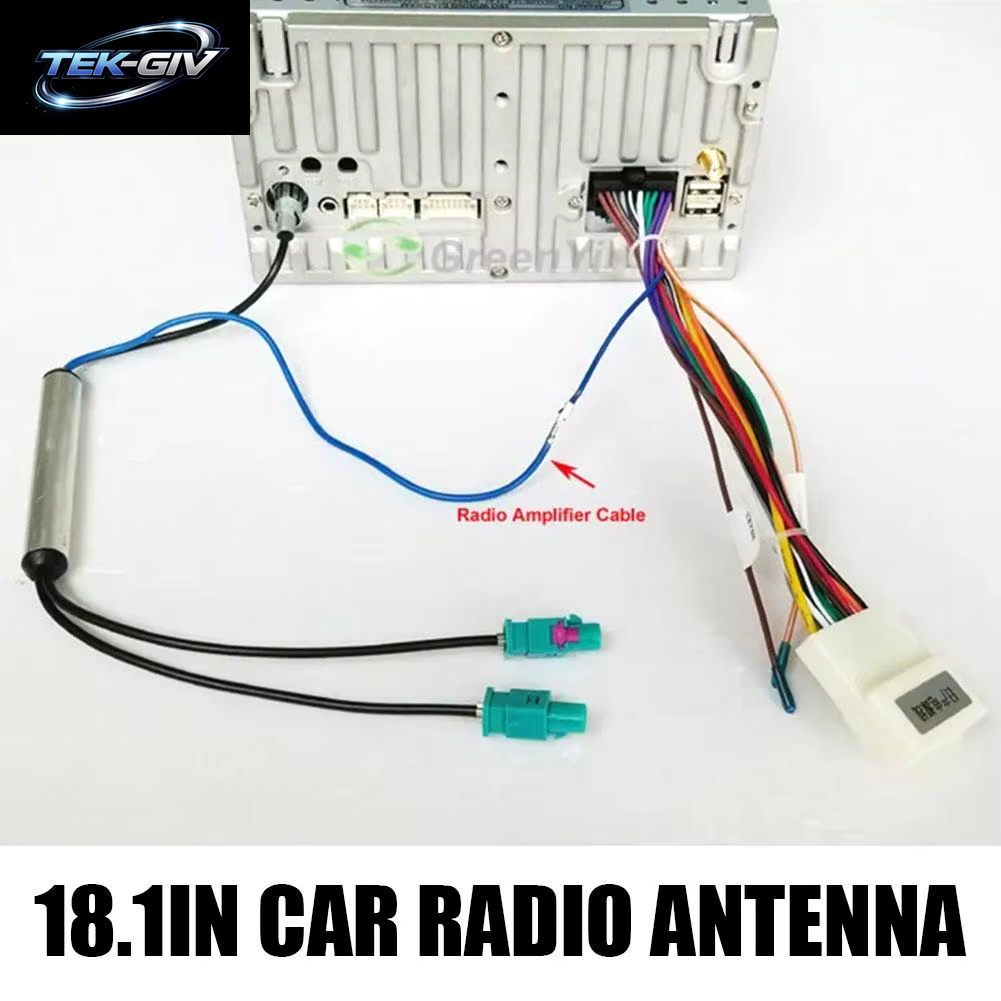 Auto Spezielle Radio Antenne AM/FM Audio Radio Signal Verstärker Dual Fakra RF Radio Antenne Antenne Adapter Für AUDI 18,1 ZOLL