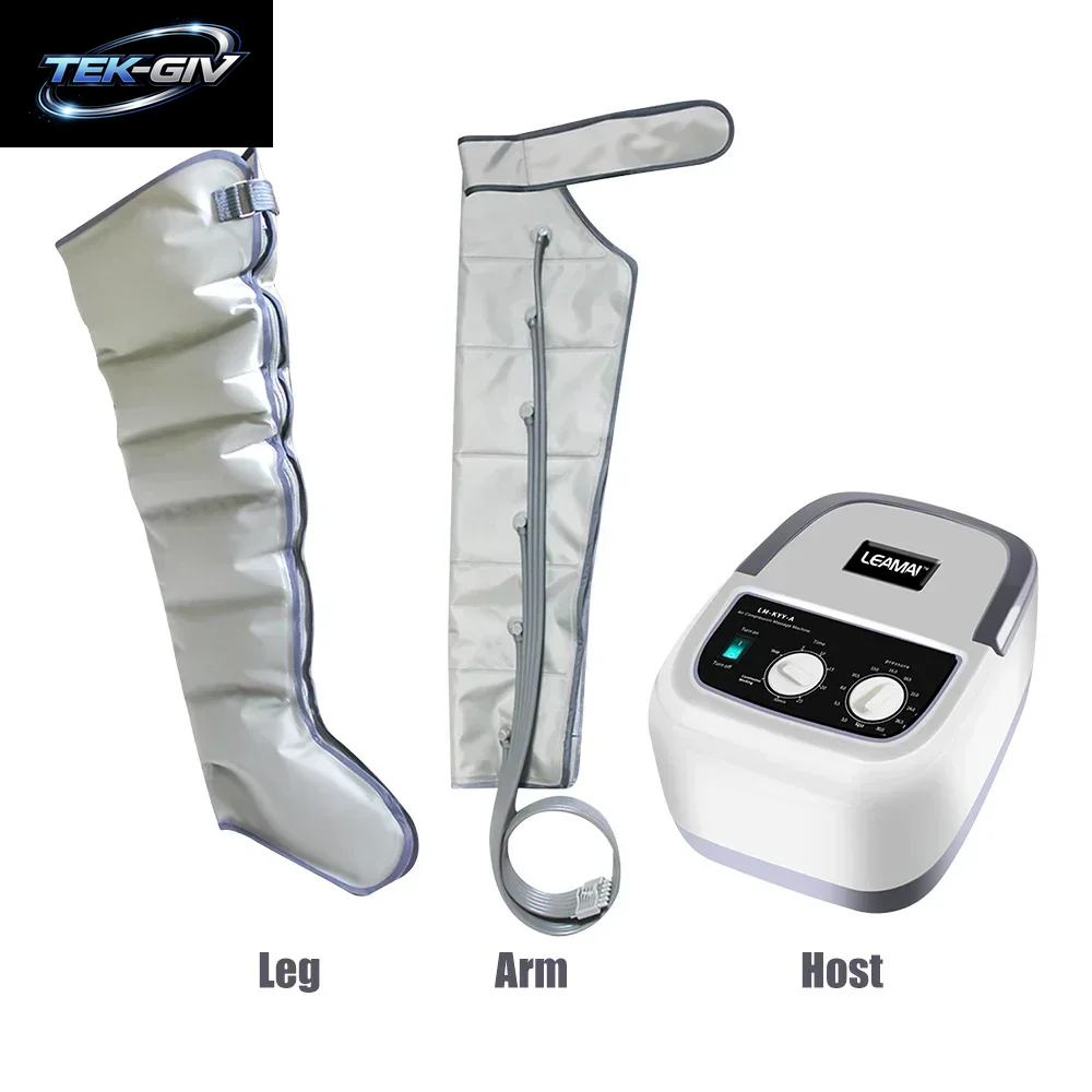 Elektrisches 6-Kammer-Luftkompressions-Beinmassagegerät, Körpermassagegerät Für Wade, Taille, Rücken, Fuß, Lymphdrainage & Muskeln