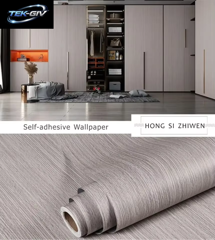 90Cm Breite Holzmaserung Pvc-Tapete Für Tür Kleider Schrank Schrank Tisch Möbel Wasserdichte Selbst Klebende Aufkleber Wohnkultur Film