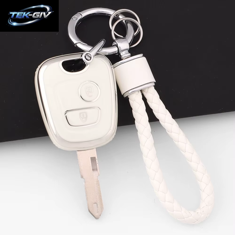 Rosa TPU Auto Fernbedienung Smart Key Fall Abdeckung Shell Fob Schlüsselbund Für Peugeot 107 206 207 307 Für Citroen C1 C2 C3 C4 Für Toyota Aygo