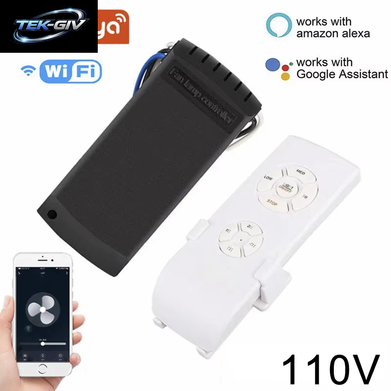 Tuya Wifi Smart Leben Decke Fan Licht Fernbedienung Kit APP Steuerung Smart Home Angepasst Wind Geschwindigkeit Arbeit Mit Alexa Zubehör