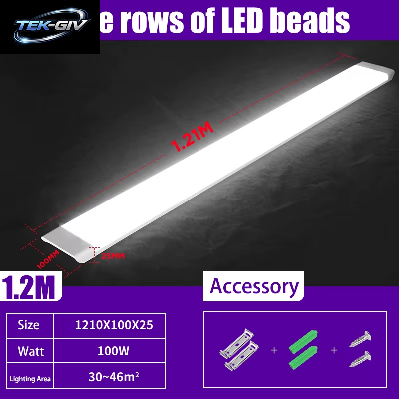 120CM Led Rohr Lichter 100W Led Lampen Bar 60CM Küche Unter Schrank Lampe Für Lager Büro Hause Kommerziellen Decke Wand Licht