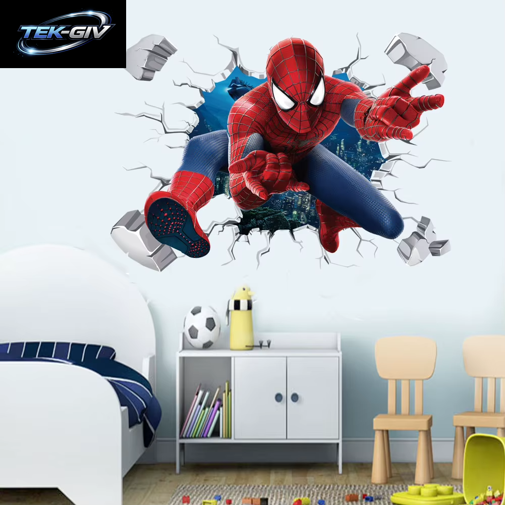 Spiderman Super Captain America Hulk Heroes Wandaufkleber Für Kinderzimmer, Zuhause, Schlafzimmer, Pvc-Dekor, Cartoon-Film, Wandaufkleber