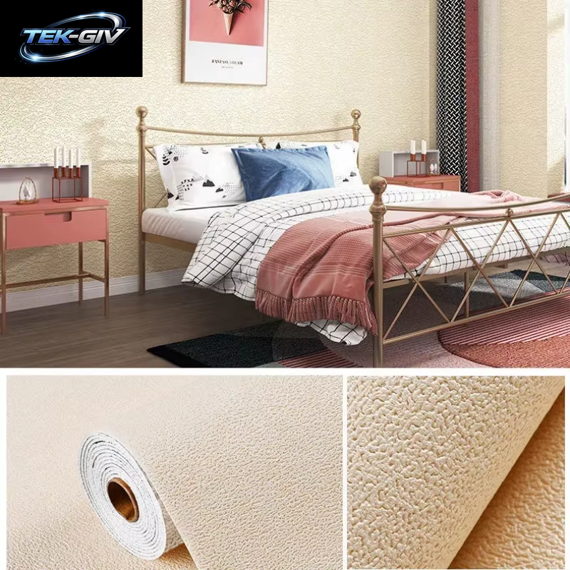 Leinen 3D Schaum Selbstklebende PVC Einfarbig Verdickte Wasserdichte Hintergrund Wand Renovierung Tapete Wand Aufkleber Wohnkultur