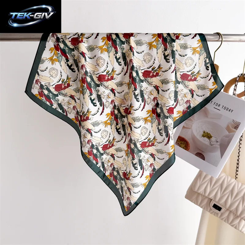 Luxus Neue Gedruckt Schals Frauen Seidenschal Frühling Und Sommer Blumen Dekorationen Kleine Krawatten Haarbänder Taschen Großhandel