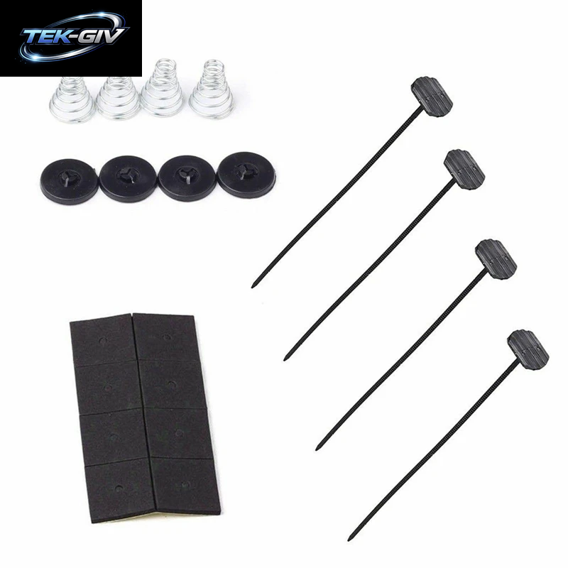 2 Teile/Satz Auto Auto Universal Elektrische Kühler Fan Ventilador Montage Kit 8X 9 "Krawatten 16X Gummi Pads 8X Anschlüsse 8X Frühling