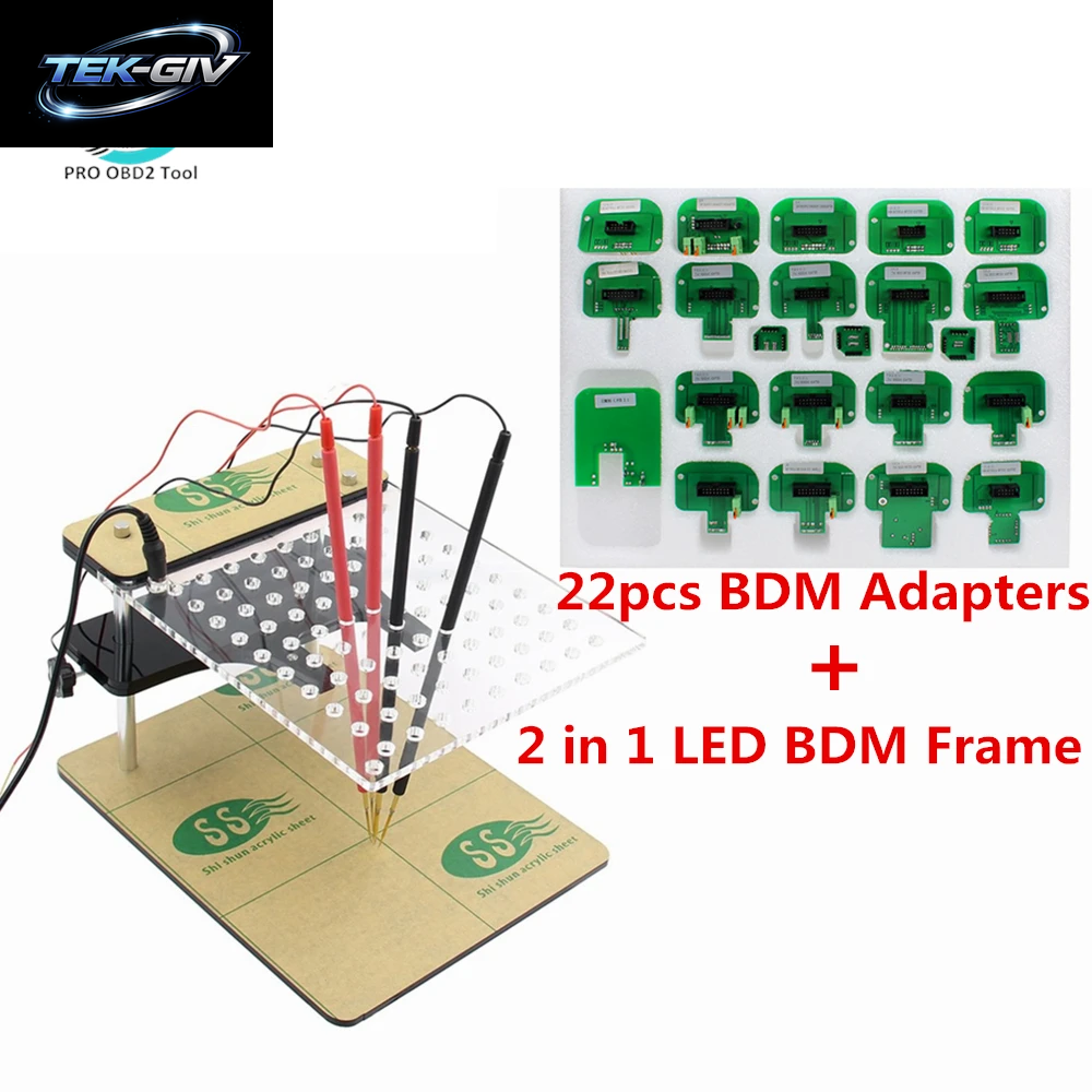 Neueste Led Bdm Rahmen Mit 22Pcs Adapter Komplette Sätze Bdm Tabelle Für Ktag Kess Fgtech Ecu Programmierer Ecu Chip Tuning Flasher Tester