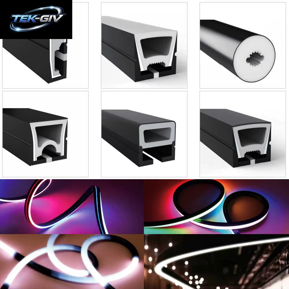 0,5 M-5 M Schwarze Led-Neon-Diffusorröhre, IP67, Wasserdicht, Weiche Silikonhülle Für Adressierbare Rgb-Lichtleisten, Heimdekoration Im Freien