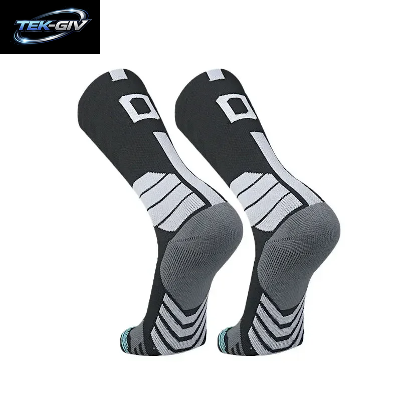 Hochwertige Elite-Basketballsocken Kompressionssocken Für Herren Mit Nummerierung Erwachsene Frottee-Sohle Outdoor-Sportsocken Unisex