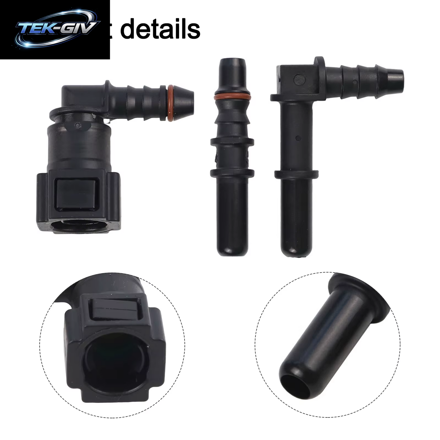 Autos Kraftstoffleitungsschläuche Schnellverschluss Winkel 7,89 Mm ID6 Fitting Auto Kraftstoffleitung Gummischlauchkupplung Zubehör