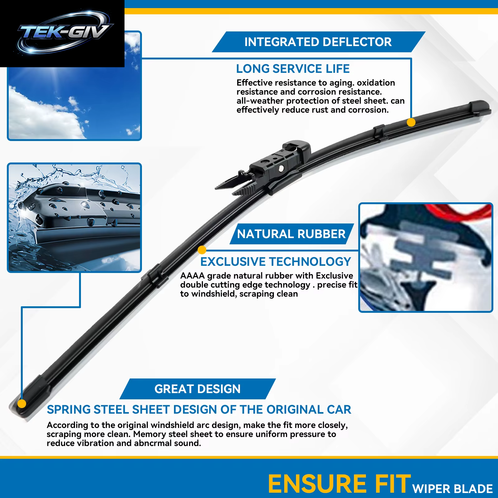 Erick'S Wiper LHD Frontwischerblätter Für Iveco Daily VI 2014–2023 Windschutzscheibe, Windschutzscheibe, Sauberes Fenster, Auto-Regenbürsten, 26 Zoll + 26 Zoll