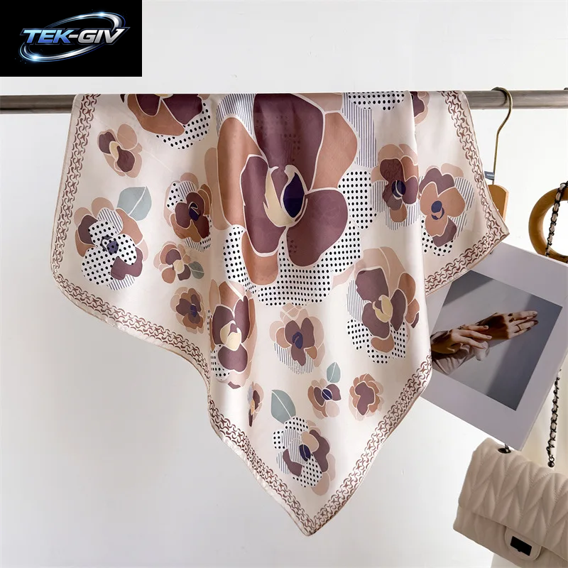 Luxus Neue Gedruckt Schals Frauen Seidenschal Frühling Und Sommer Blumen Dekorationen Kleine Krawatten Haarbänder Taschen Großhandel