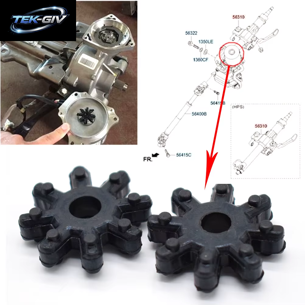 2 Stück Flexible Lenksäulenkupplung 563152 K000FFF Für HYUNDAI Elantra Azera Für KIA Optima Cadenza Forte Soul Azera