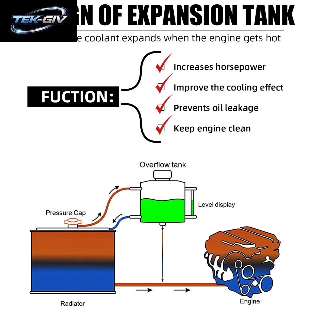 1L Silber Schwarz Aluminium Kühlmittel Kühler Überlauf Rückgewinnung Wassertank Flaschen Behälter Universal Kühlmittel Überlauf Tank Kühlmittel
