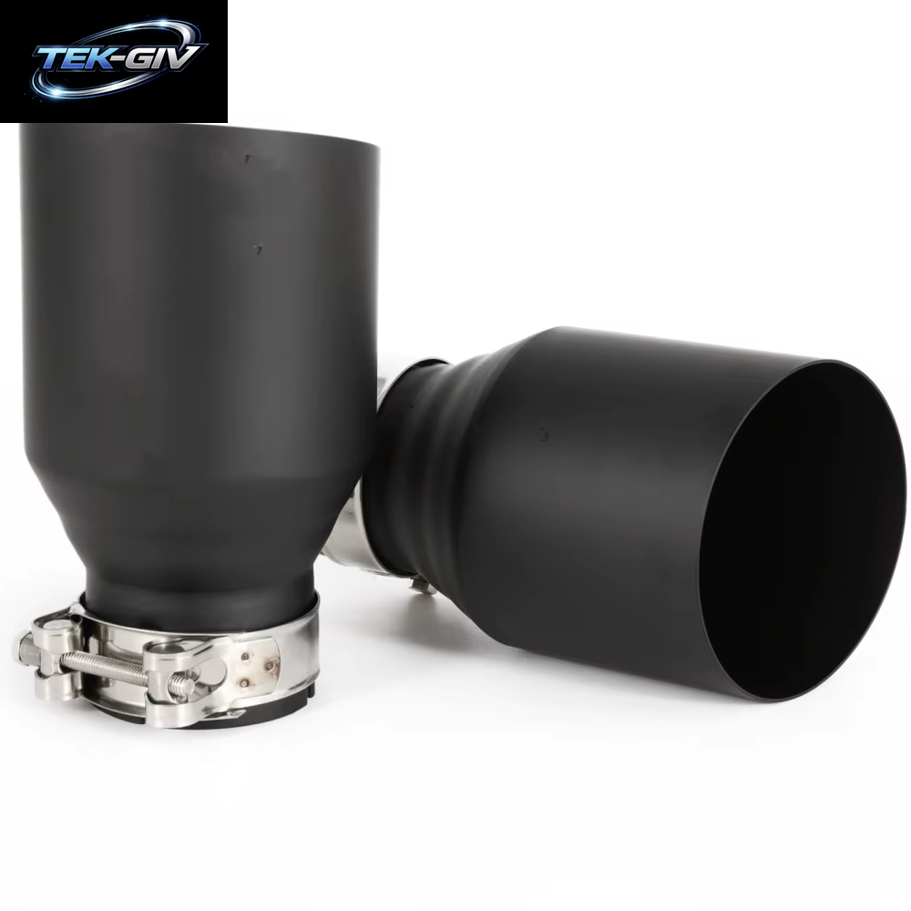 1 PC Edelstahl Universal Auspuffanlage Endrohr Auto Auspuffrohr Einzelne Gerade Schwarz Schalldämpfer Spitze Für Mitsubishi Mazad
