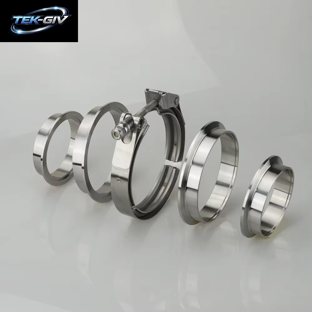 V-Band-Klemme, Männlich, Weiblich, Auspuffflansch, 304 Edelstahl, Turbo-Schalldämpfer-Rohr-Kits, Entriegelung, Autozubehör, 2 Zoll, 2,5 Zoll, 3 Zoll, 3,5 Zoll, 4 Zoll