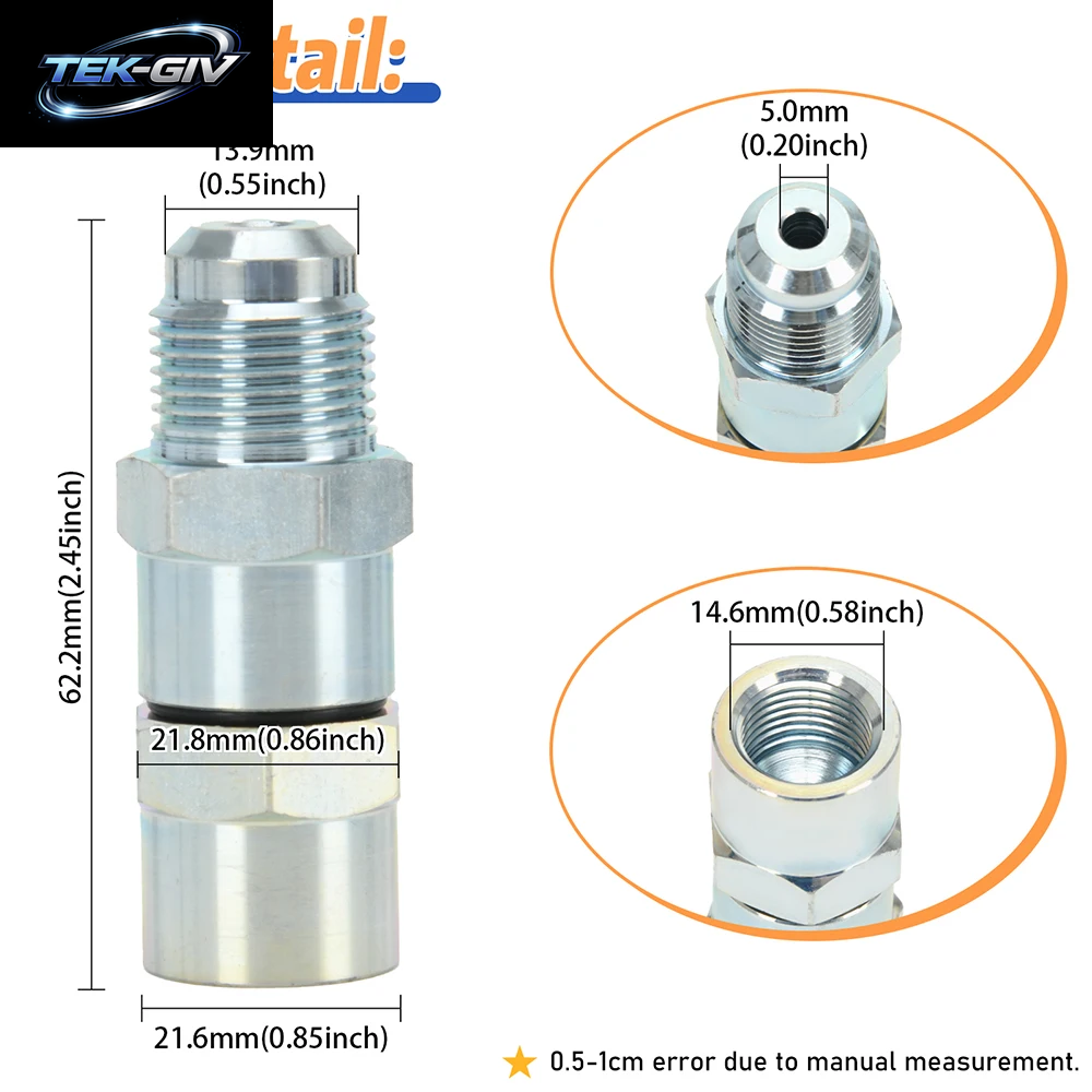 23516919 3/8 Zoll Innengewinde Detroit Diesel-Rückschlagventil Für 12,7 L Motor Der Serie 60