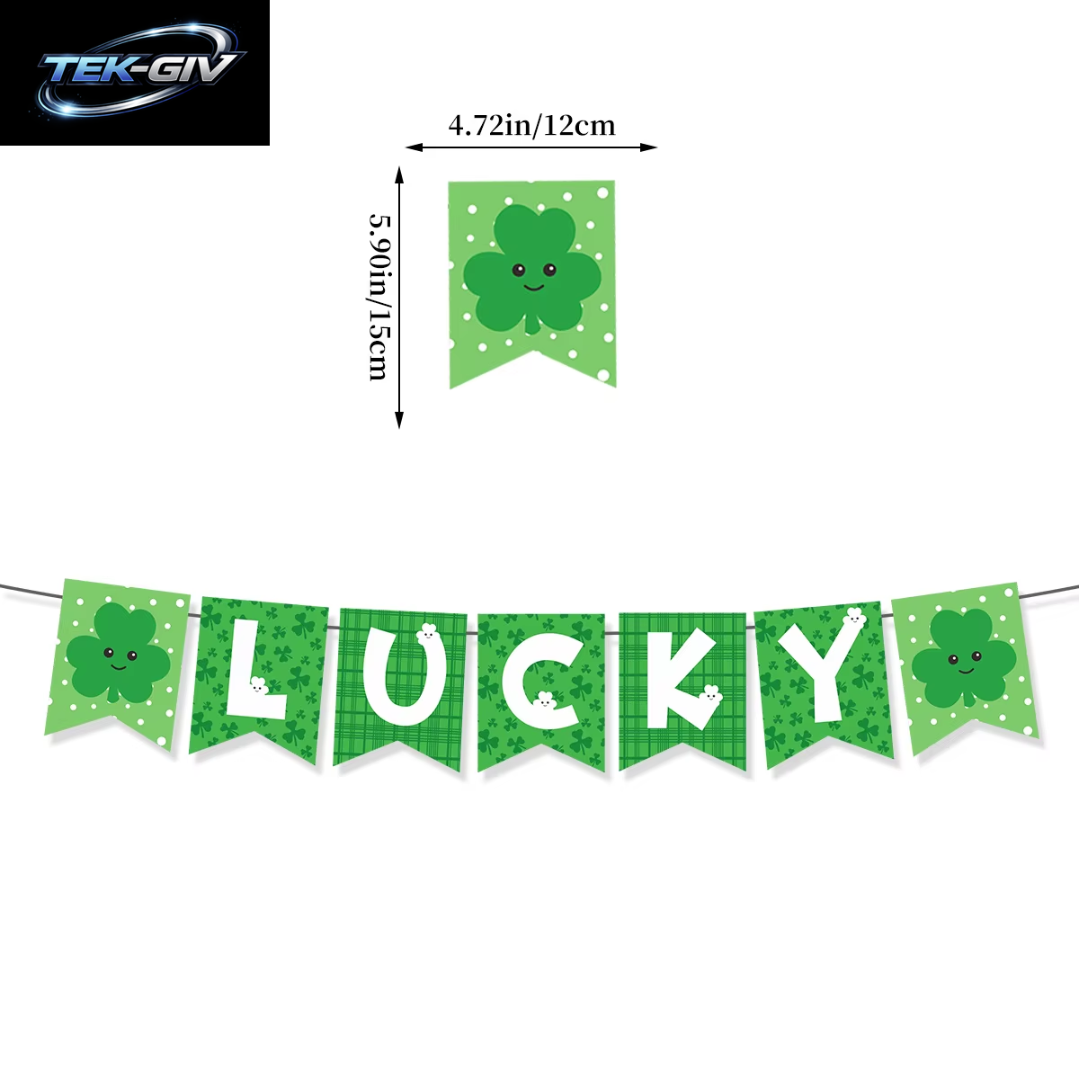 St. Patrick'S Day Banner Girlande Hängende Wirbel Dekorationen St. Patrick'S Day Party Banner Kleeblatt Luftballons St. Patrick Day Dekore