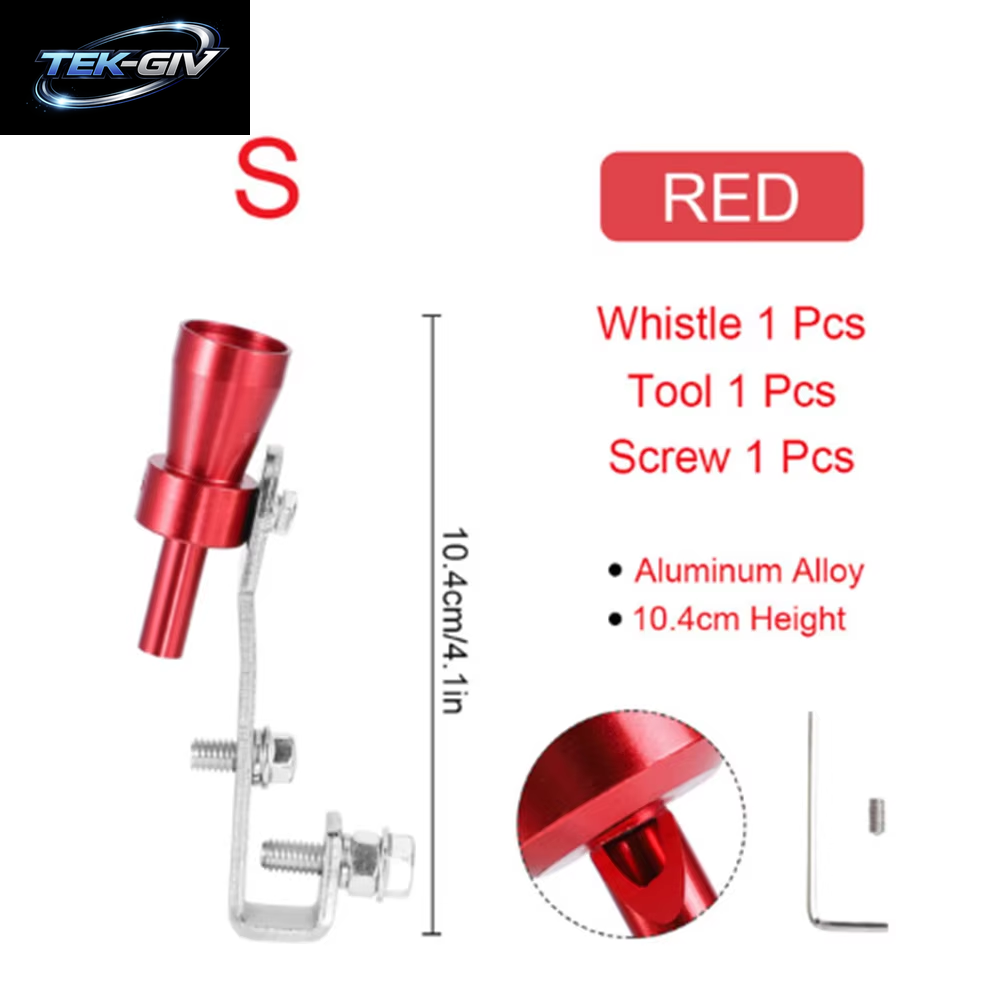 S M L XL Größe Rot Schwarz Turbo Sound Whistle Für Fahrzeug Refit Gerät Auspuffrohr Auto Turbmuffler Universal Sound Simulator Auto