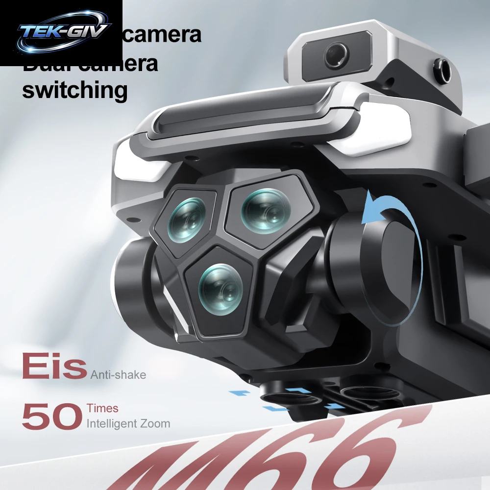 2025 Neue M66 Max 4K Dual-Kamera-Drohne Mit Faltbarem Bildschirm, 10 Km Flugbereich, GPS, Automatische Rückkehr, Bürstenloser Motor, Rc-Quadcopter