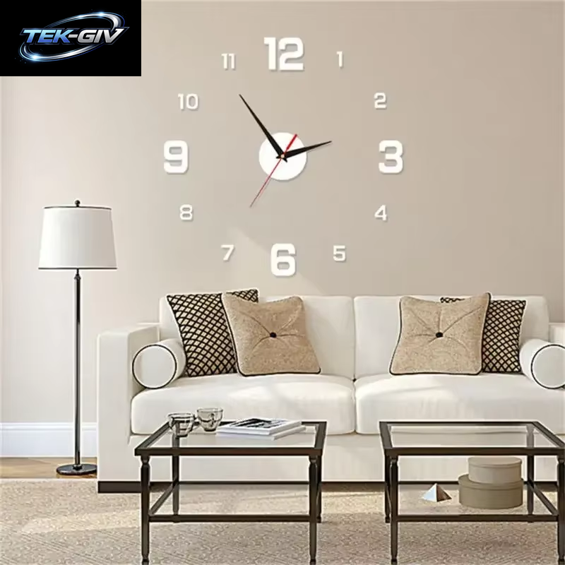Digitale Uhr Leuchtende Moderne Uhren Dekoration DIY Wohnzimmer Familien Wand Dekor Stereo Rahmenlose Schlafzimmer Uhren Garten
