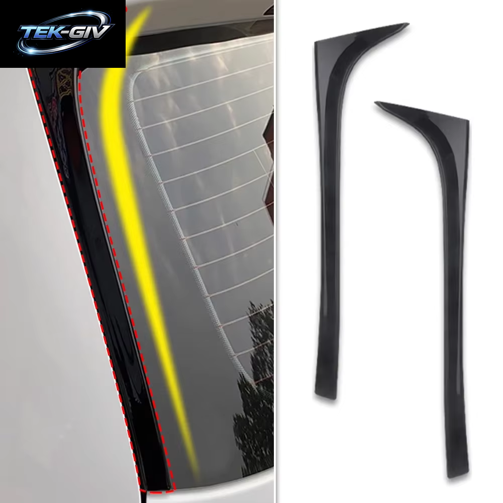 Für VW Golf 7 7,5 MK7 MK7,5 2014-2018 Glänzend Schwarz ABS Hinten Fenster Seite Stamm Spoiler Canard Canards Splitter Zubehör