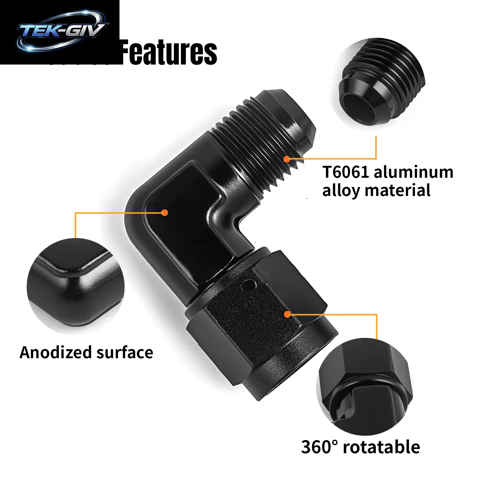 2 Teile/Los Aluminium AN6 AN8 AN10 Stecker Auf AN6 AN8 Weibliche 90 Grad Schwenk Koppler Apapter Fitting Heizöl Transformation Armaturen
