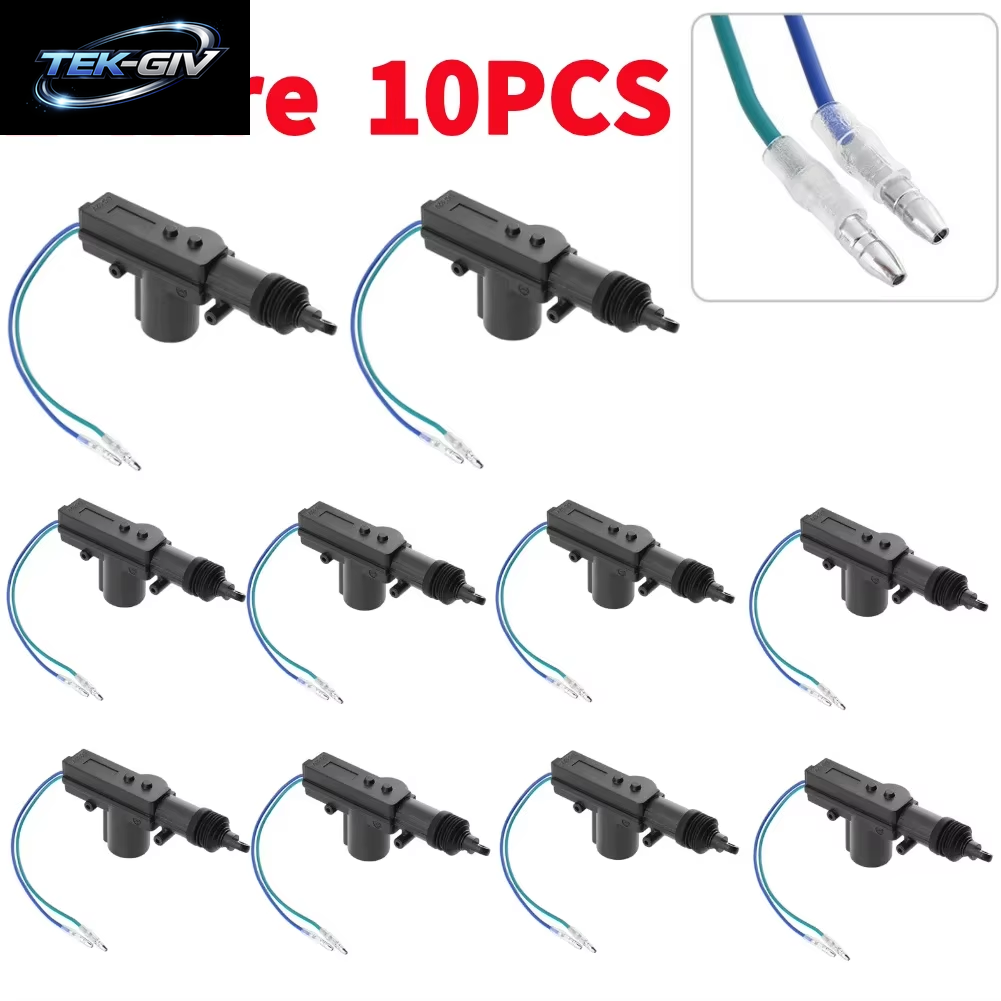 1-10PCS 2/5 Draht Universal Auto Elektrische Antrieb Fernbedienung Zentrale Türschloss 12V Heavy-Duty Locking System Einzigen Pistole Typ Kit