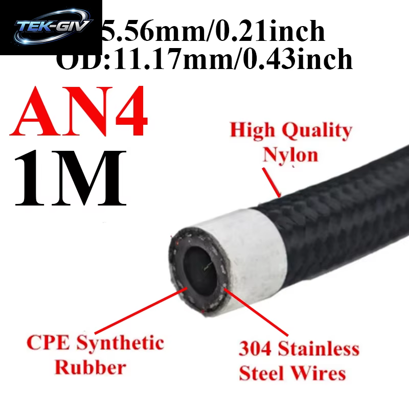 1 Meter AN4 AN6 AN8 AN10 AN12 AN16 AN20 Universal Auto Kraftstoff Schlauch Öl Gas Linie Nylon Stahl Geflochtene Kühler Brems Schlauch CPE Rohr